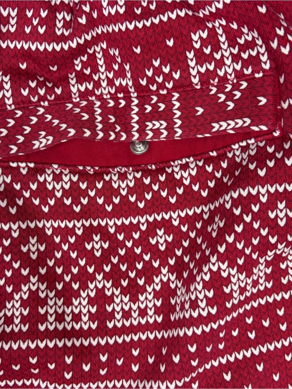 Nike Fair Isle Holiday Fleece Joggers Pants Mens Large Red Sweatpants - Picture 8 of 11